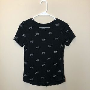 Old Navy Everywear Printed Tee - Black Size XS